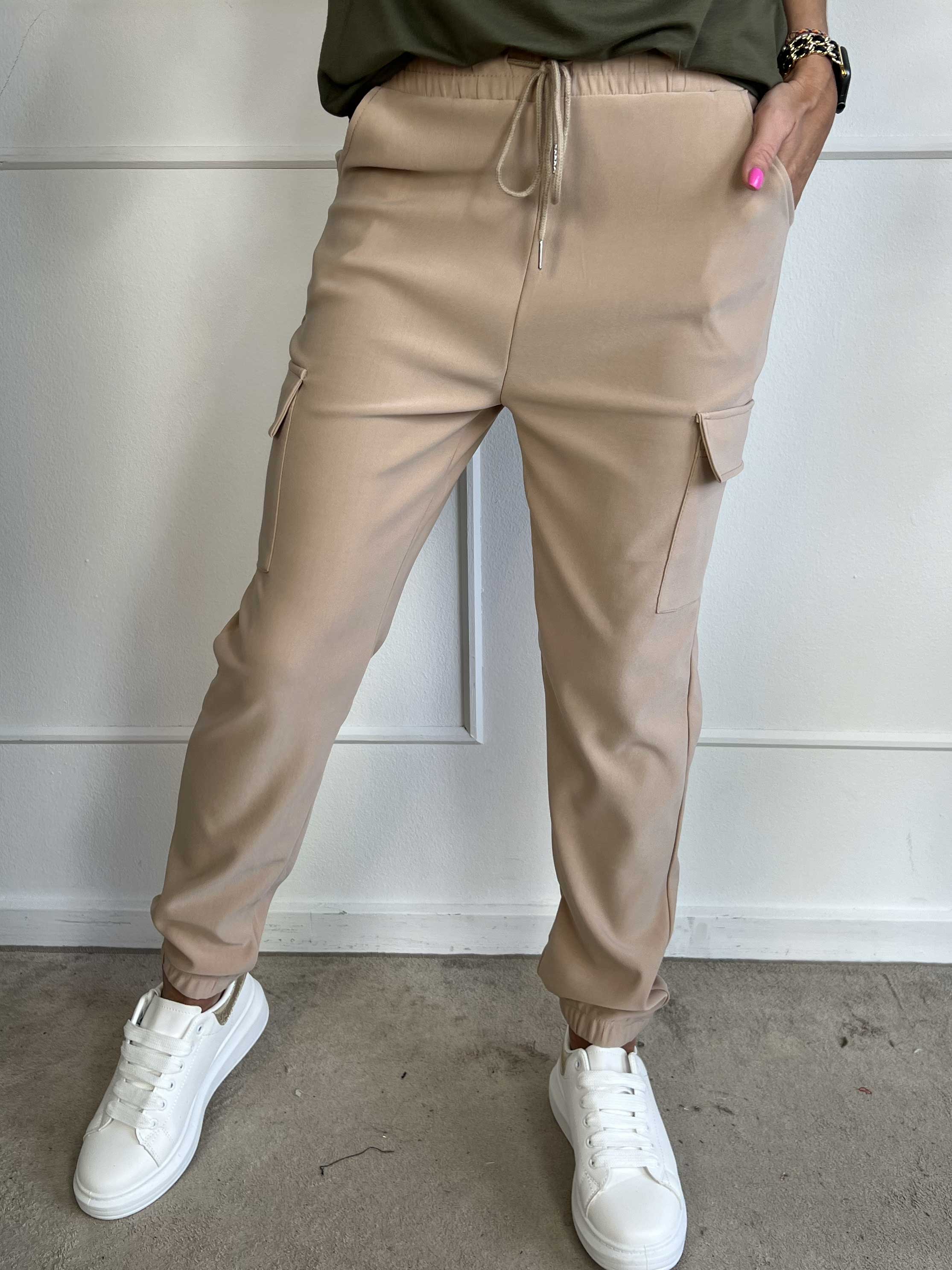 Denise - Fede cargo bukser med lommer på siderne